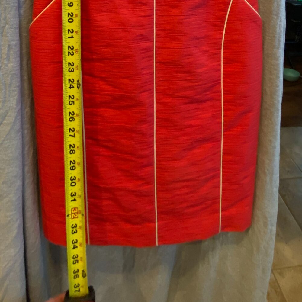 Trina Turk Los Angeles Dress Waist Sleeveless in Red Size 6 Fit And Flare - Picture 3 of 8